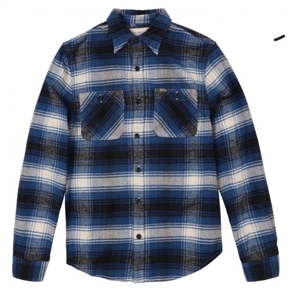 Ralph Lauren Denim Supply Shirt Mens Size M Flannel Button Up Blue Plaid - Picture 1 of 11